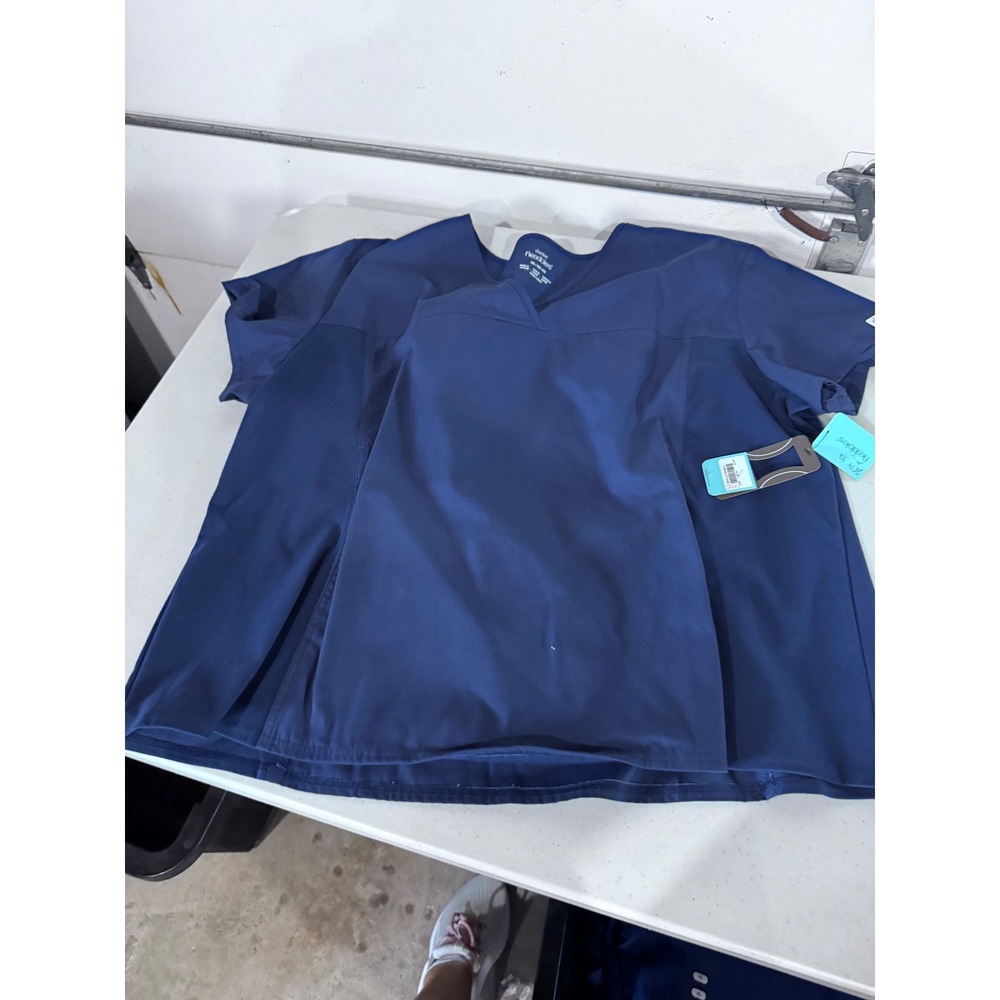 Cherokee Flexibles Scrub Top Navy Blue V-Neck Medical Uniform 2874 4XL NWT